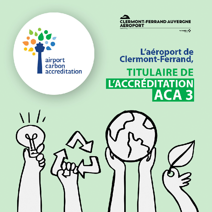 Clermont Ferrand airport now holds ACA 3! | Aéroport de Clermont-Ferrant