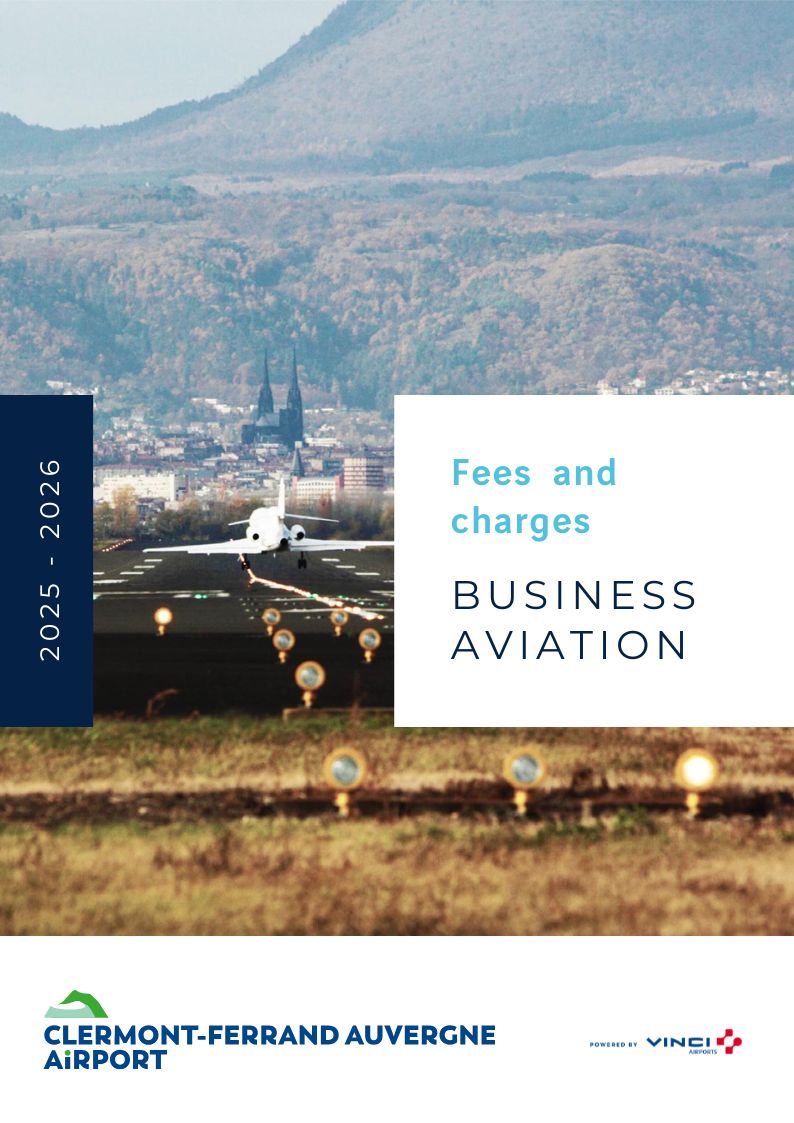business aviation fees and charges at Clermont Ferrand Airport 2025
