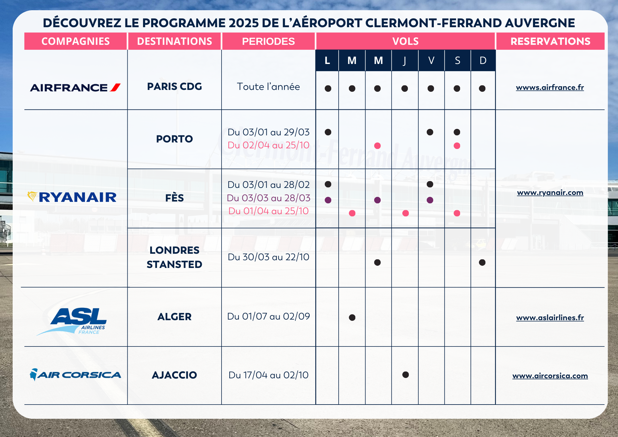 programme de vol